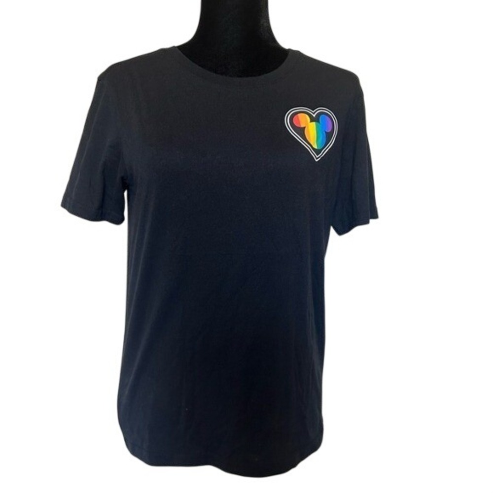 Disney Pride Collection Love Black Crew T-Shirt Size Junior XL